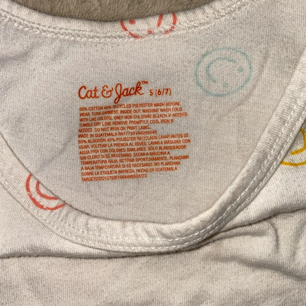 Cat & Jack Girls’ Rainbow Smiley Tank Top | Size S (6/7)🙂🌈